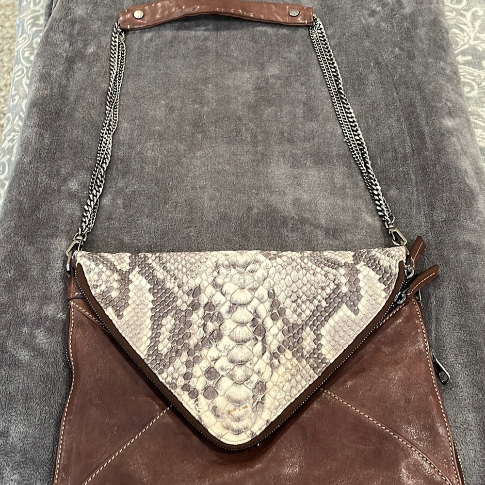 Boyy Python Embossed Handbag - image 1